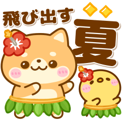 飛び出す♡豆柴-夏-日和