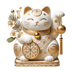 日本の新年の招き猫