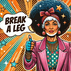 アフロおばあちゃんのスタンプ@SFW