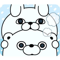 うさぎ&くま１００％  冬の日常