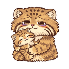 マヌルママの限界育児スタンプ