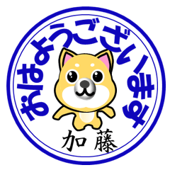 加藤（かとう）印 柴犬スタンプ