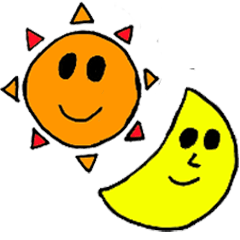 月と太陽!