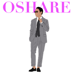 ファッション誌の表紙風スタンプ