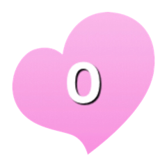 ピンク❤︎デザインハート形❤︎数字スタンプ