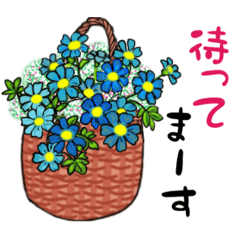 華やかなお花のスタンプ5