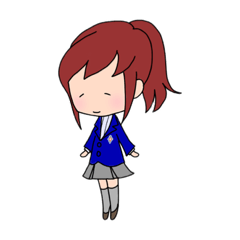 かわいいブレザーの制服女子