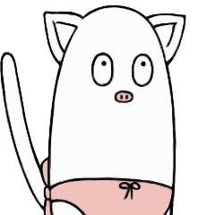 動く！パンツ姿のブタ「トン吉」