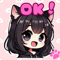 かわいい猫にゃんガールズ スタンプ