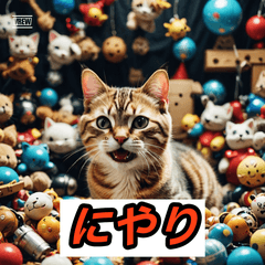 表情豊かでかわいいネコスタンプ