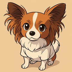 パピヨンのあいさつスタンプ