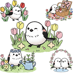 春模様　シマエナガたち！