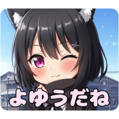 冬のお出かけスタンプ(のりみ＆しろみ)