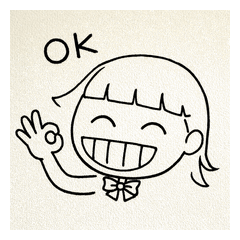 真っ赤なほっぺとぱっつん前髪の女の子