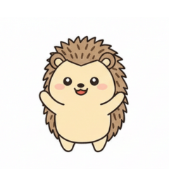 Cute hedgehog stickers2026