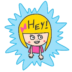 黄色いヘアーの女の子