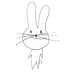 Unusual rabbit sticker