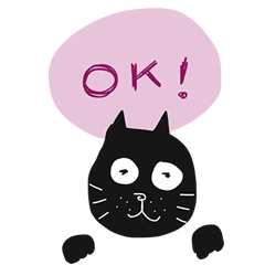 ラフ過ぎる猫のゆるーい日常スタンプ