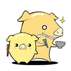 美味しいものを食べたい豚