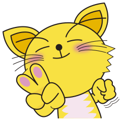 癒されるニャーリンスタンプ 英語 vir1