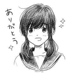 セーラー服のほんわか女の子