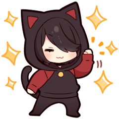 黒猫少年★LINEスタンプの日