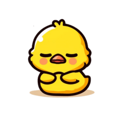 無言の小さなPアヒル