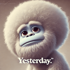 アフロ雪男のスタンプ@SFW