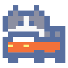 動くドットねこ!!4 ハチワレ