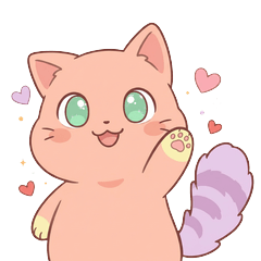 エモにゃんの推し活スタンプ