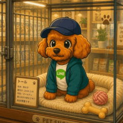 トイプードル　ポテチの毎日スタンプ