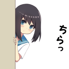 水色セーラー服の女の子