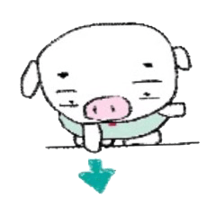 クレヨンでラクガキぶたさん