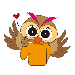 ふくろうキャラのフクぴ