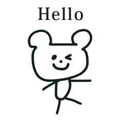 くまちゃんらくがき0716　と　英語 English