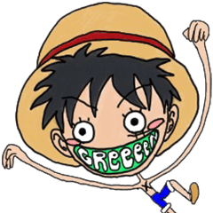 GReeeeN の ONE PIECEスタンプ！！！！