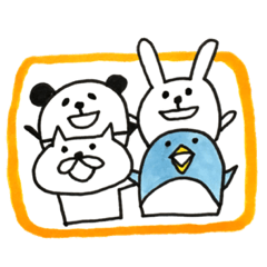 仲良し4人のスタンプ