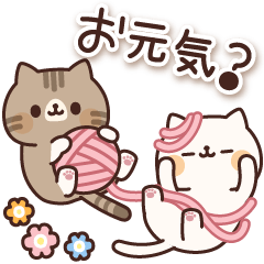 ネコがいっぱいスタンプ