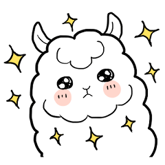 楽しいアルパカさんスタンプ