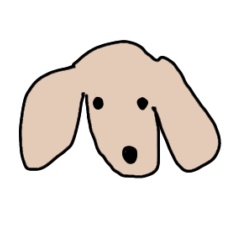 大きいみみのいぬスタンプ（３匹）