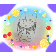 ゆいなちゃんの動物スタンプ