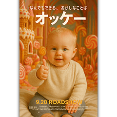 映画ポスター風　日常会話スタンプ