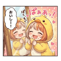おいしー！ひよみちゃんスタンプ