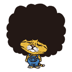 アフロとらちゃんスタンプ土佐弁バージョン