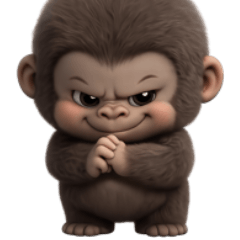 たまらなく可愛いフサフサゴリラ