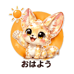 ぷるぷるフェネックカノジョ 恋人スタンプ