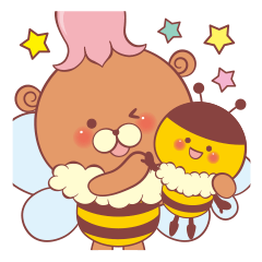 日常いろいろ♪くまばちくんスタンプ