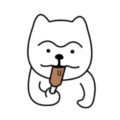 1本まゆげ犬ハッピーくん