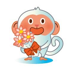 白さるスタンプ