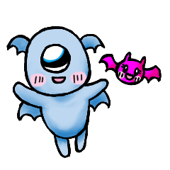 可愛いおちびモンスターのつぶやきスタンプ